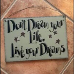Motivational Wall Art Sign - Black and Gray